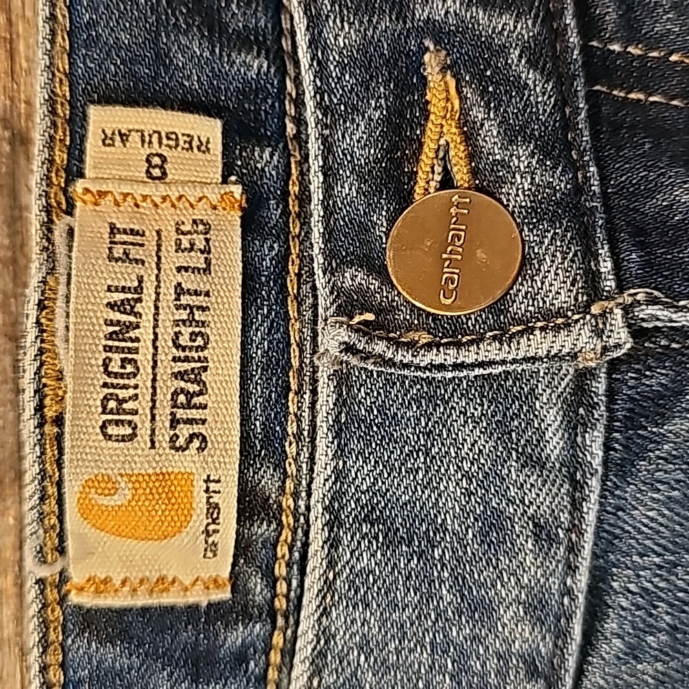 Carhartt Original Fit Straight Leg Blaine Denim Jean Size 8